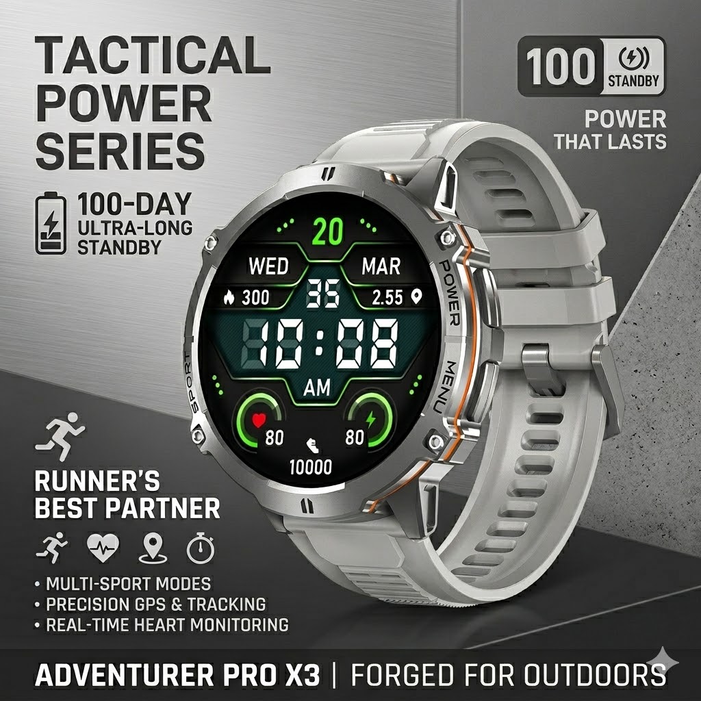 Smartwatch Rugged Watches For Men - LEADOYS Erkek Akıllı Saati, Değiştirilebilir Sağlam