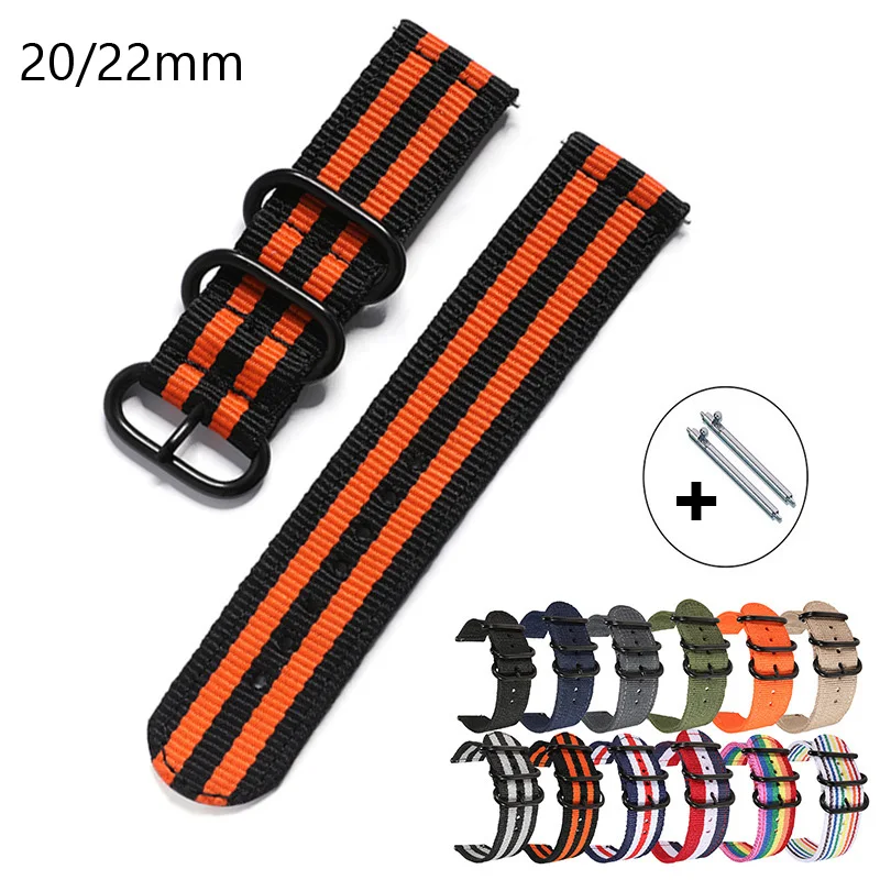 Smartwatch Army Watches For Men - 20mm 22mm evrensel naylon saat kayışı