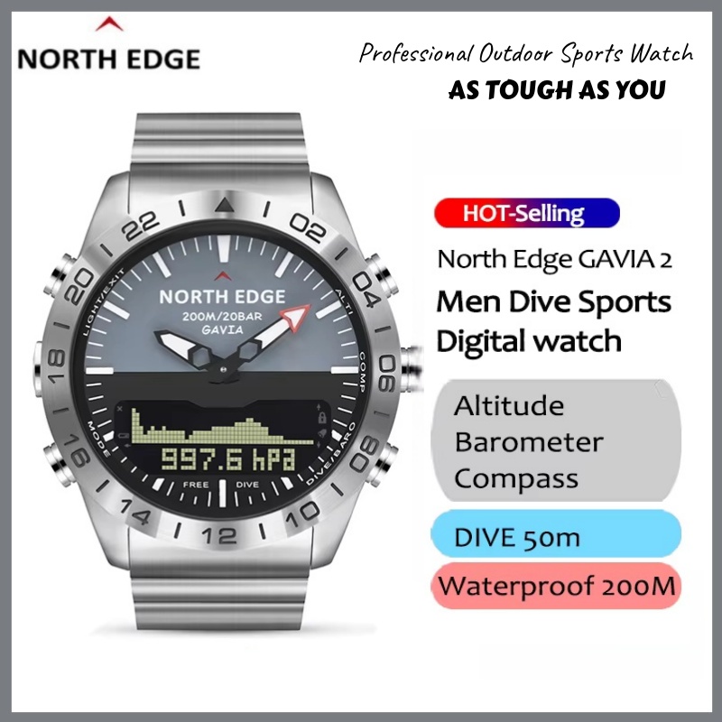 Smartwatch Army Watches For Men - NORTH EDGE Lüks Erkekler akıllı saat
