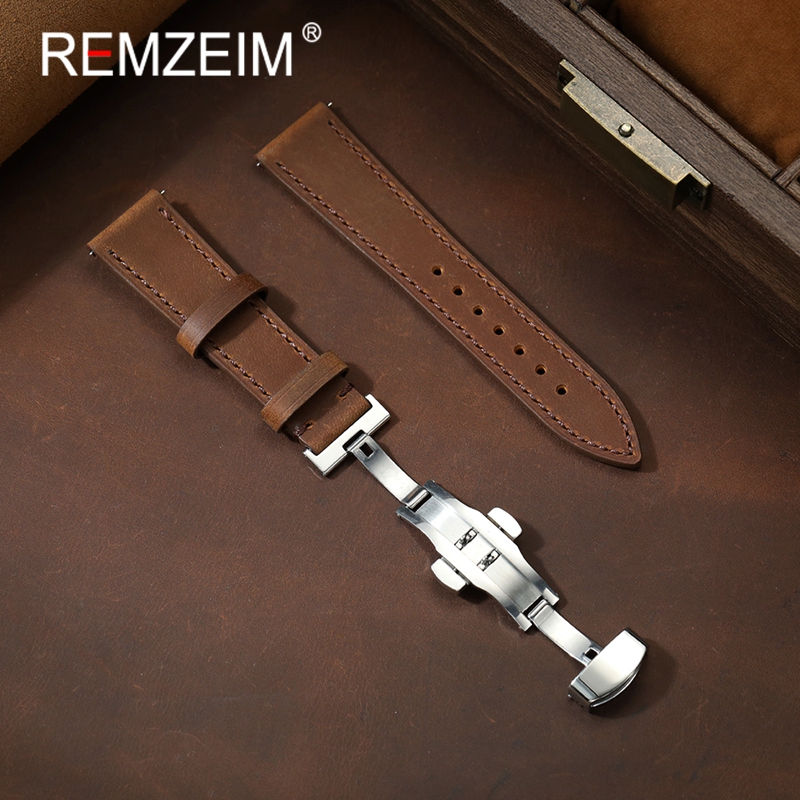 Smartwatch Vintage Watches For Women - Erkek Kadın Unisex Crazy Horse Deri