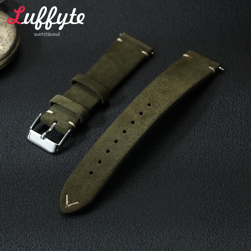 Smartwatch Vintage Watches For Women - Vintage Süet Deri saat kayışı 18mm