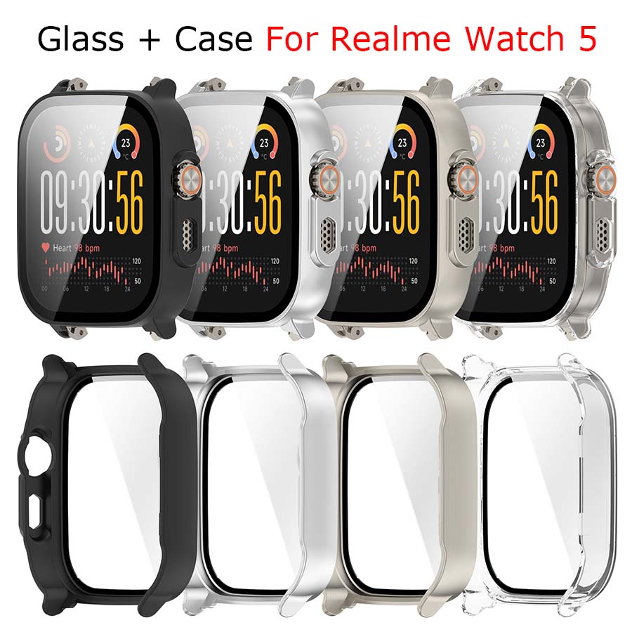 Watch S Realme - Sert PC + Temperli Cam Kılıf