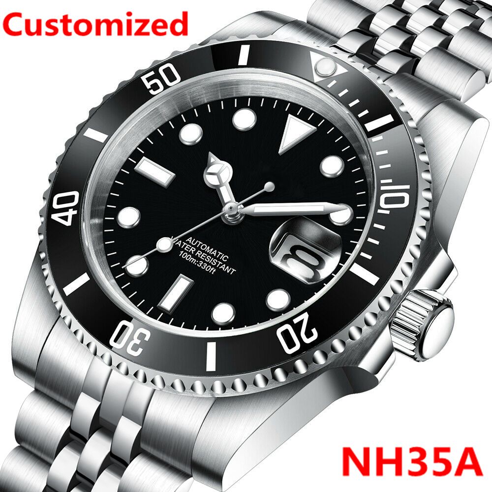 Waterproof Diving Watch - DIY Logo 40 MM Dalış Izle