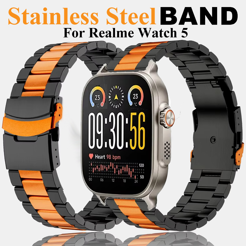 Watch S Realme - Realme Watch 5 için 22mm Paslanmaz