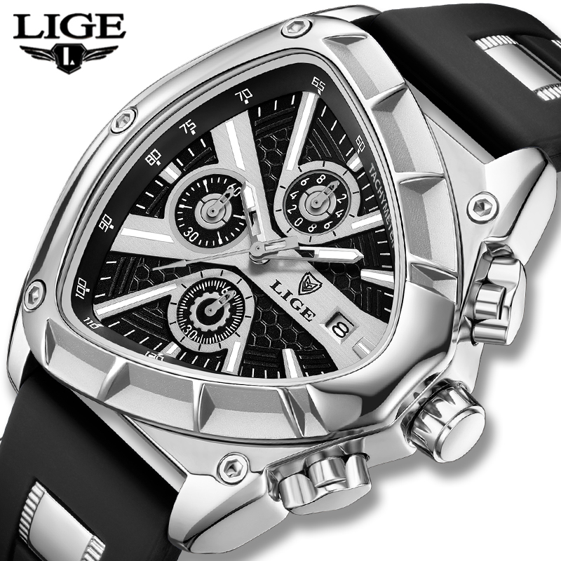 Smartwatch Army Watches For Men - LIGE Moda Erkekler İzle Üçgen Kronograf
