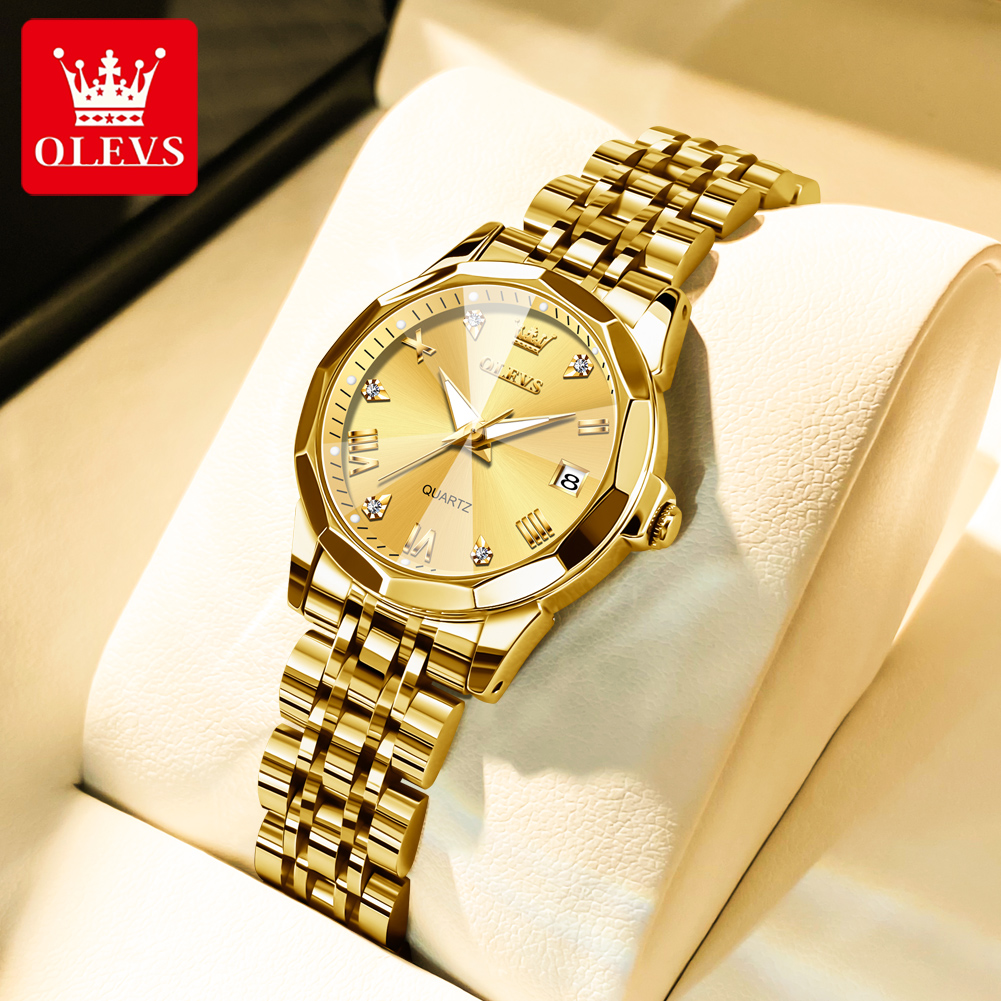 Waterproof Diving Watch - OLEVS Moda Altın İzle Kadınlar için