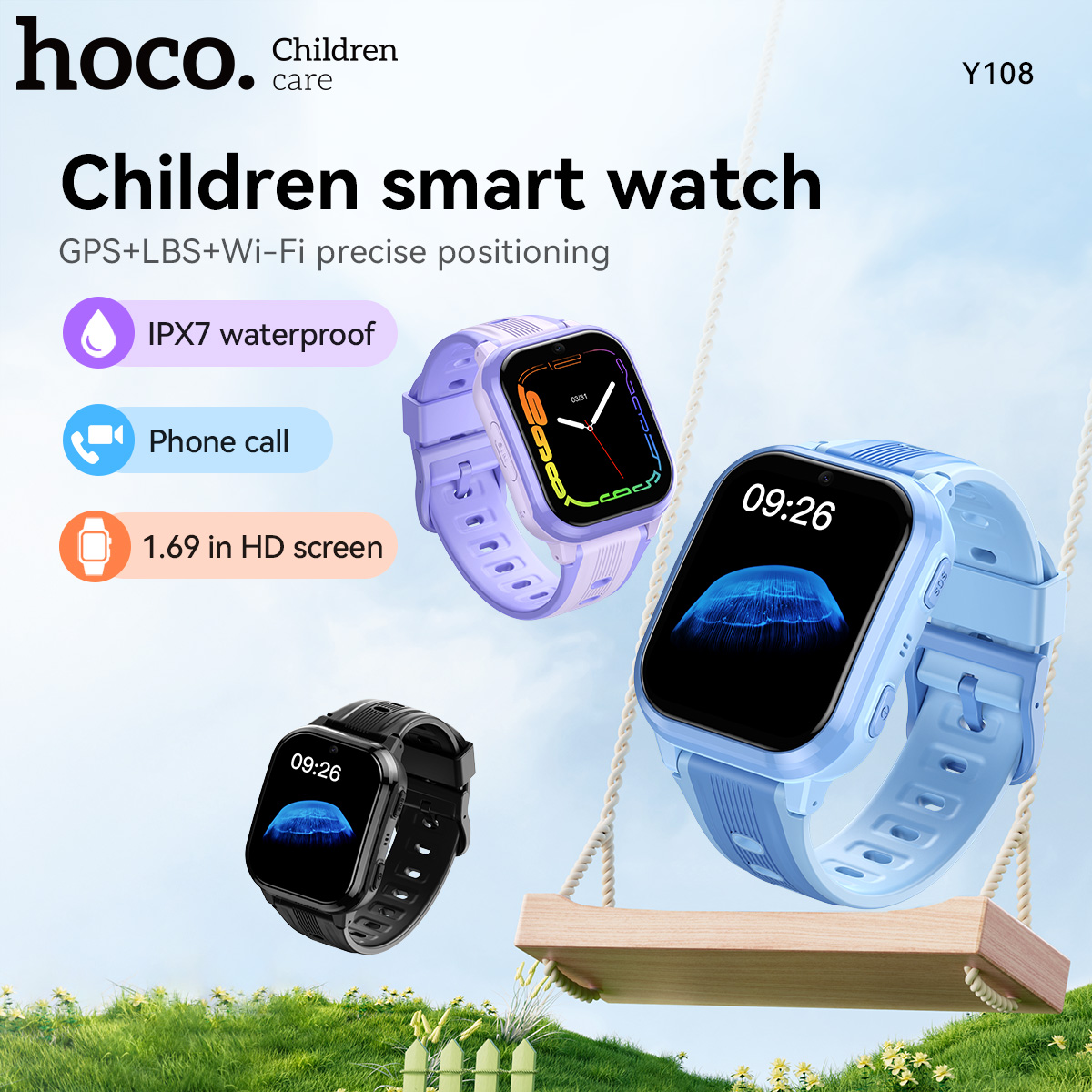 Smartwatch Watches Boys - HOCO Y108 1.69 inç HD LCD