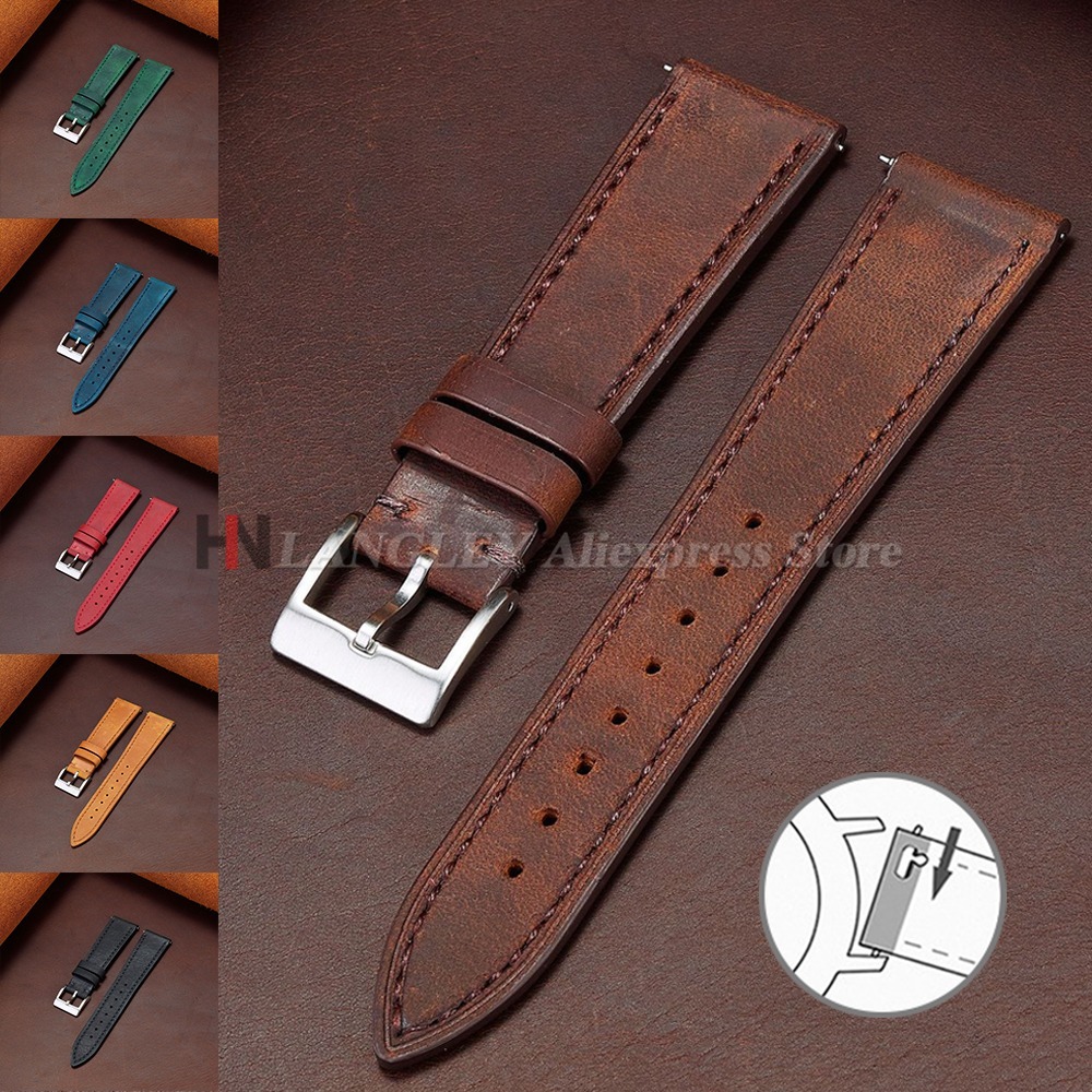 Smartwatch Vintage Watches For Women - 18/19/20/21/22/24mm Hızlı Çıkartmalı Vintage Kayış Sığır