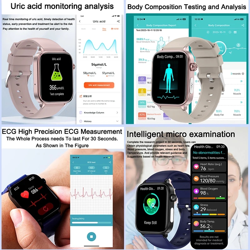 2025 Yeni XIAOM1 EKG+PPG Kan Y - Smartwatch Professional Watches For Men incelemesi ve fiyatı