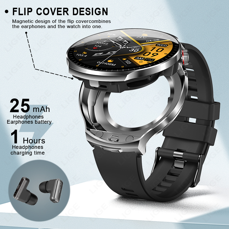 LIGE Yeni TWS 2'si 1 Arada Kul - Smartwatch Noise Watches For Men incelemesi ve fiyatı