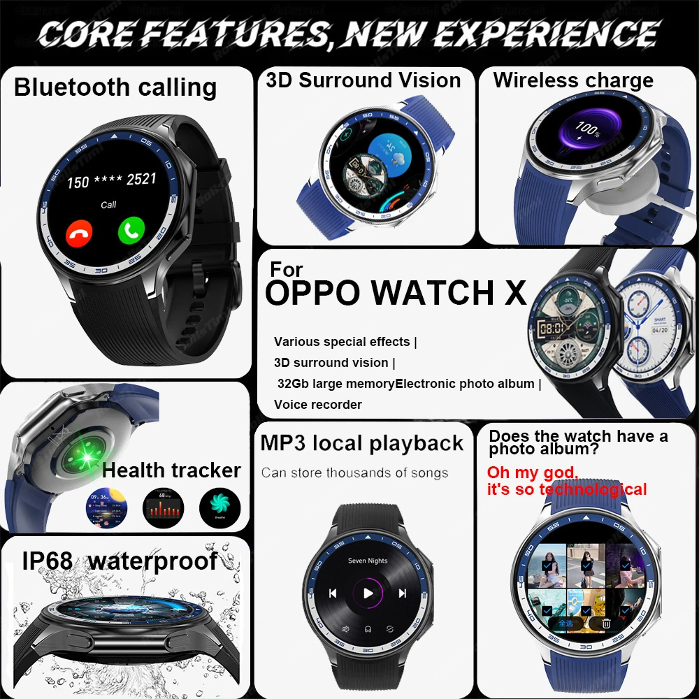 1.43 AMOLED akıllı saat 3D sur - Smartwatch Professional Watches For Men incelemesi ve fiyatı