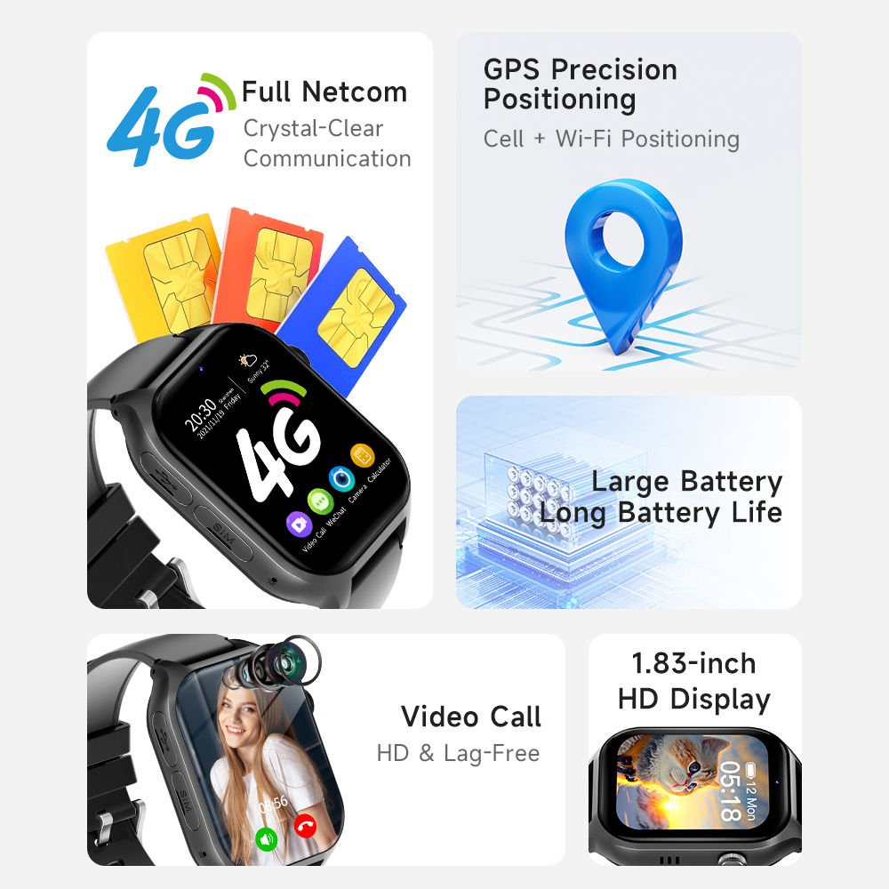 Akıllı Saatler 4G Çocuk GPS AG - Smartwatch Watches Gift For Boys With Gps incelemesi ve fiyatı