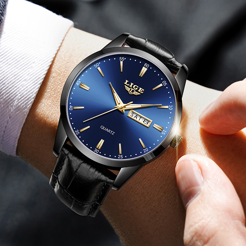 LIGE Adam Izle Moda Deri Kayış - Smartwatch Military Watches For Men incelemesi ve fiyatı