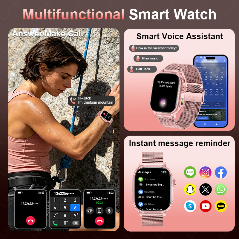 2026 Yeni 1400mAh Büyük Pil Ak - Smartwatch Watches Gift For Women incelemesi ve fiyatı