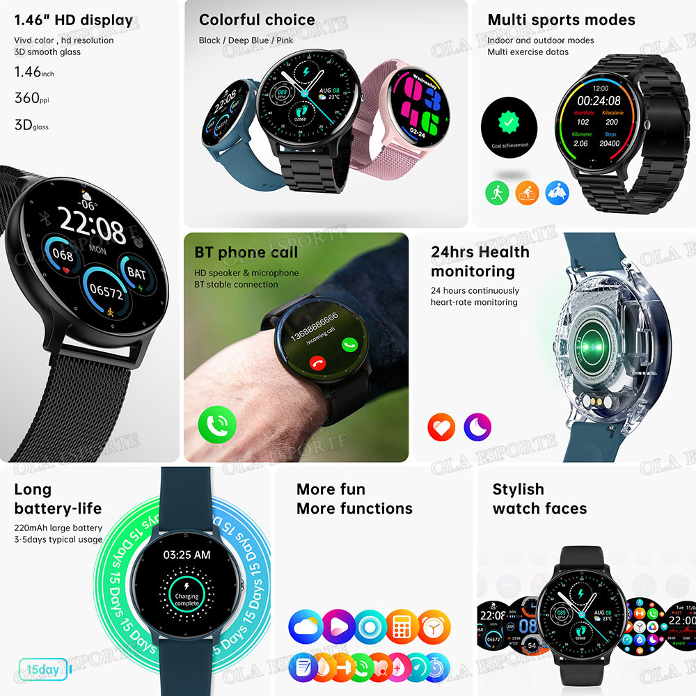Akıllı Saat, Kablosuz Arama, Ç - Smartwatch Watches Wallpaper incelemesi ve fiyatı