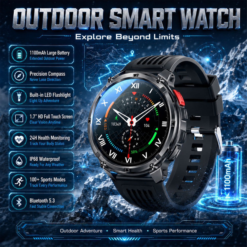 2026 Yeni YAOCX AMOLED Akıllı  - Smartwatch Rugged Watches For Men incelemesi ve fiyatı