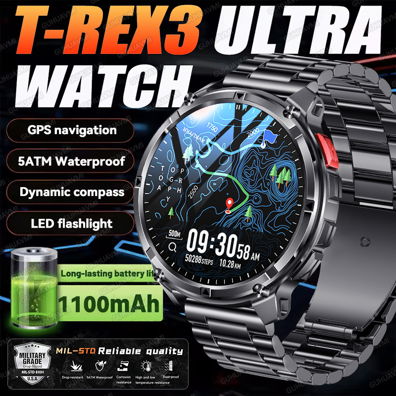 2026 Yeni T-Rex3 Ultra 1100Mah - Smartwatch Military Watches For Men incelemesi ve fiyatı