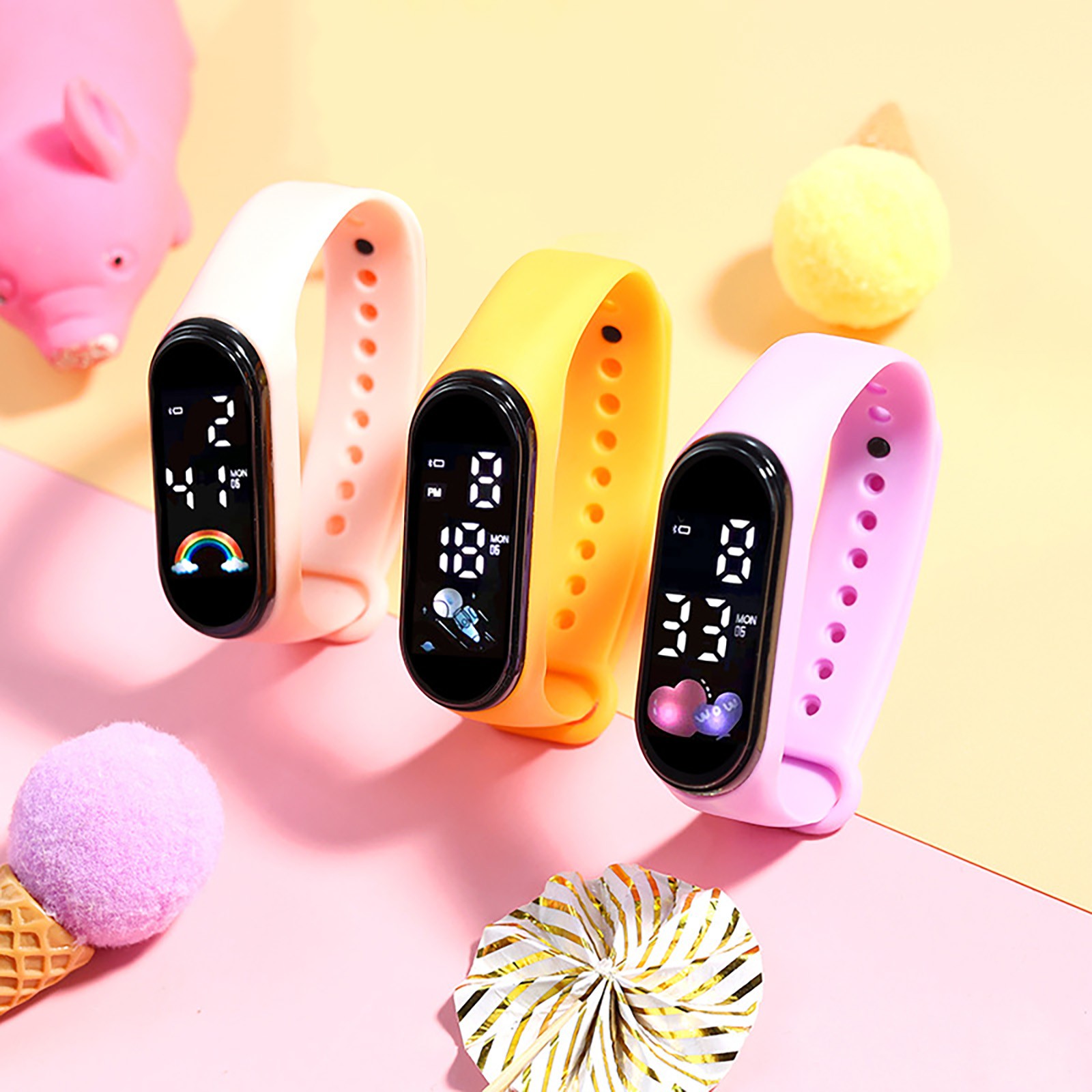 Çocuklar için Kawaii akıllı sa - Smartwatch Digital Watches For Kid Girl incelemesi ve fiyatı