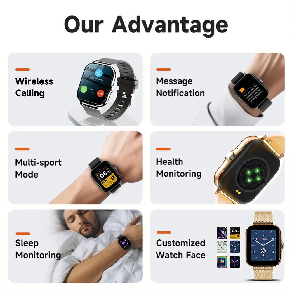 Akıllı saat Android IOS için s - Smartwatch Professional Watches For Men incelemesi ve fiyatı