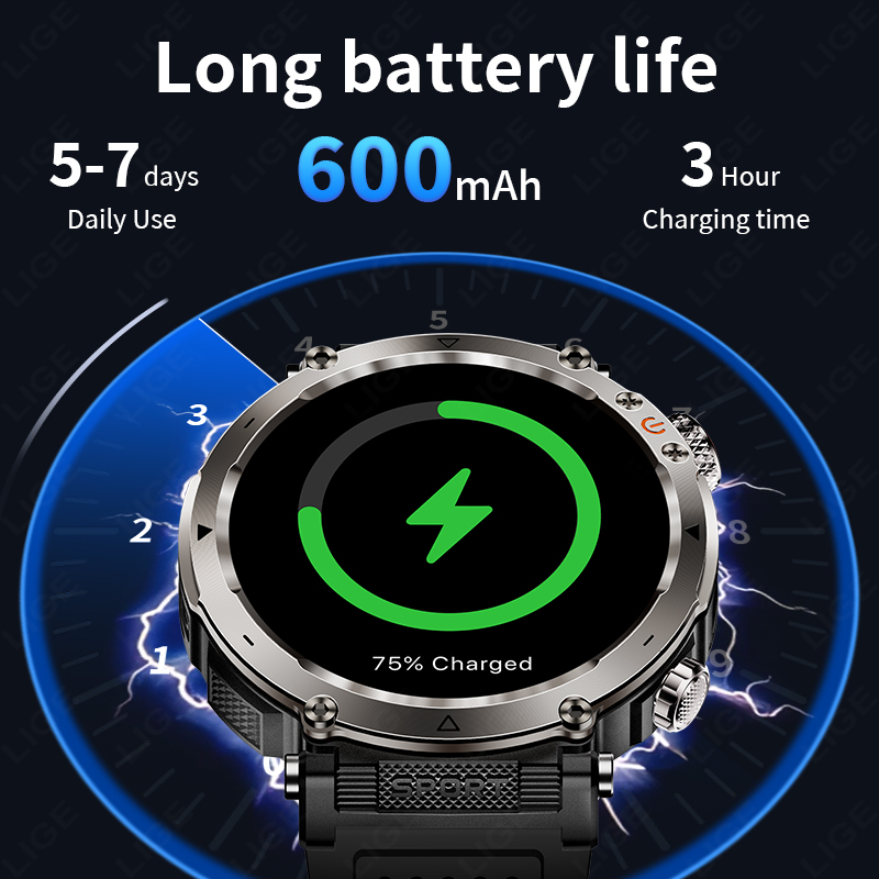 Yeni Askeri Açık Hava Akıllı S - Smartwatch Military Watches For Men incelemesi ve fiyatı
