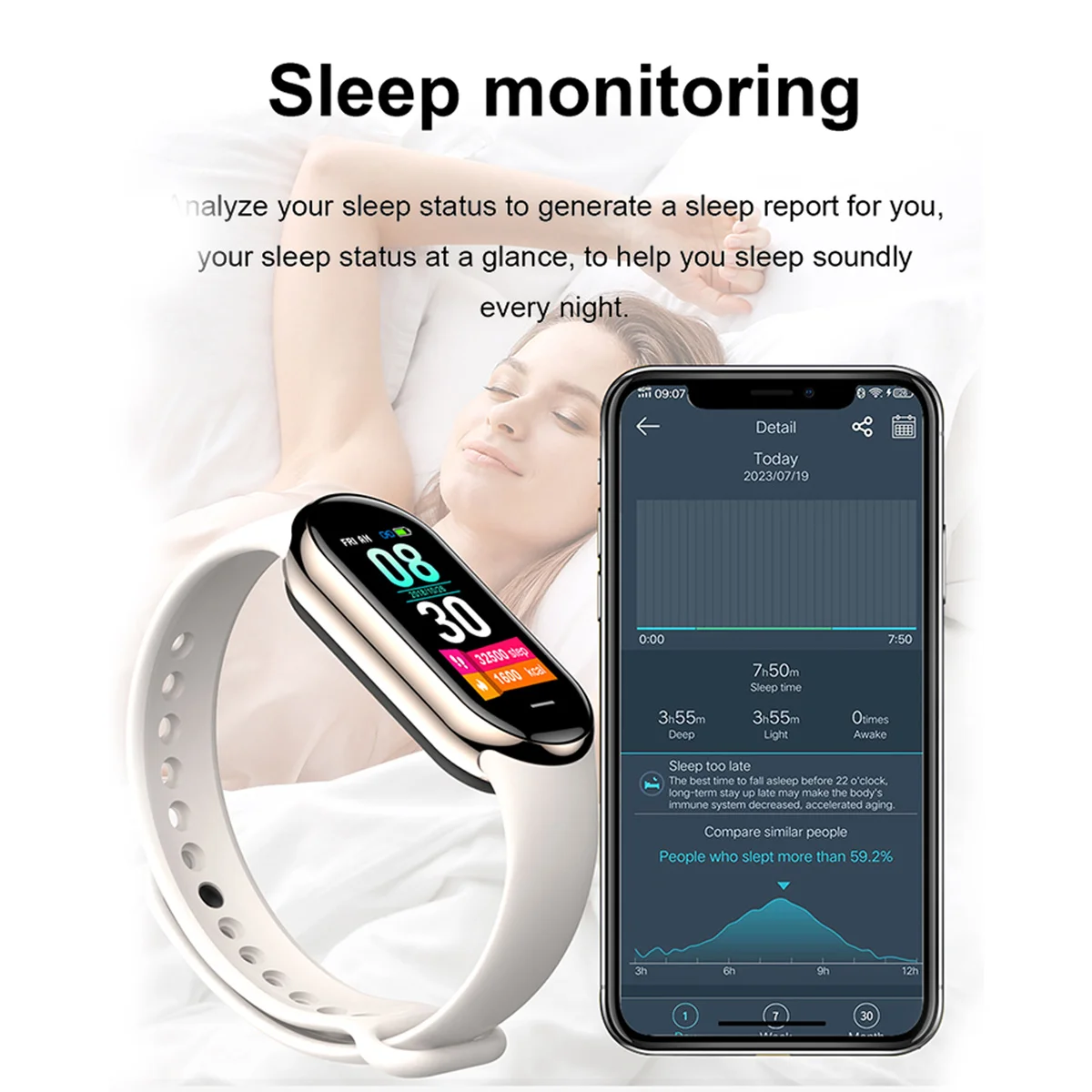 Yeni Orijinal Küçük M8 Band Ak - Smartwatch Professional Watches For Men incelemesi ve fiyatı