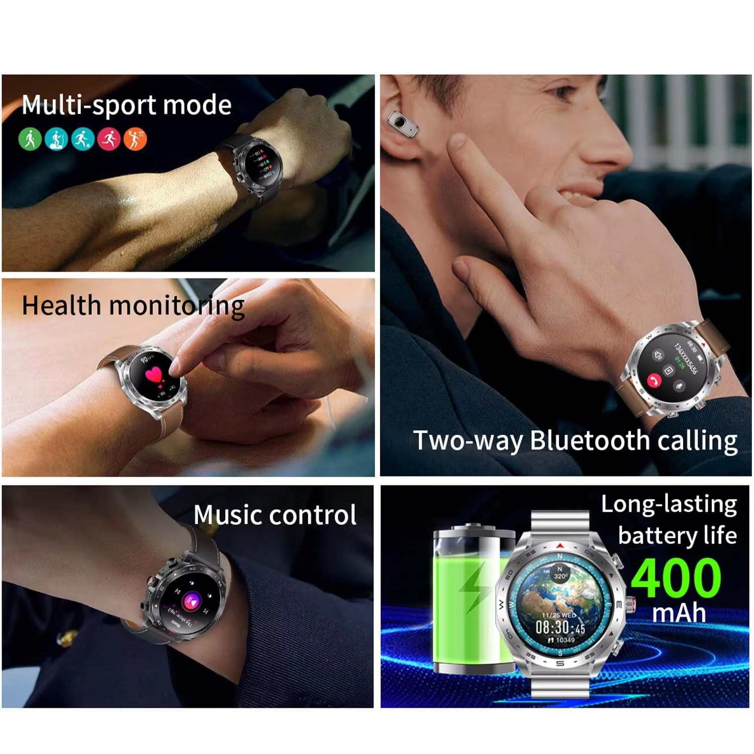İş Akıllı Saati 2'si 1 arada T - Smartwatch Noise Watches For Men incelemesi ve fiyatı