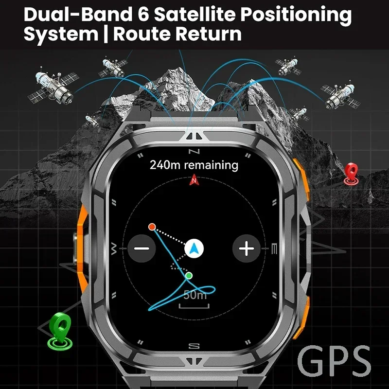 Lüks AMOLED Akıllı Saat Gerçek - Smartwatch Military Watches For Men incelemesi ve fiyatı
