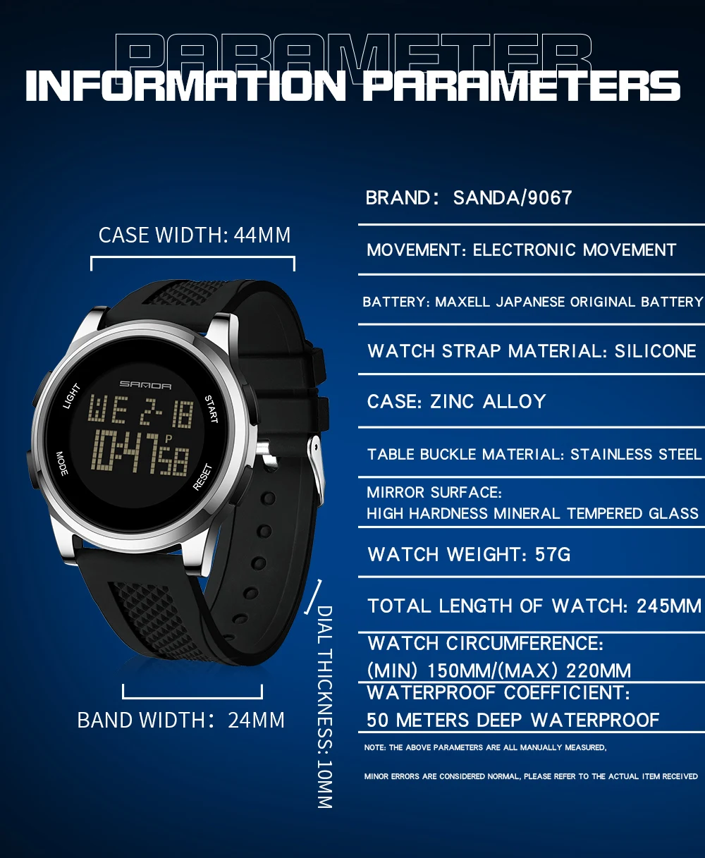 SANDA 9067 dijital saat erkekl - Smartwatch Army Watches For Men incelemesi ve fiyatı
