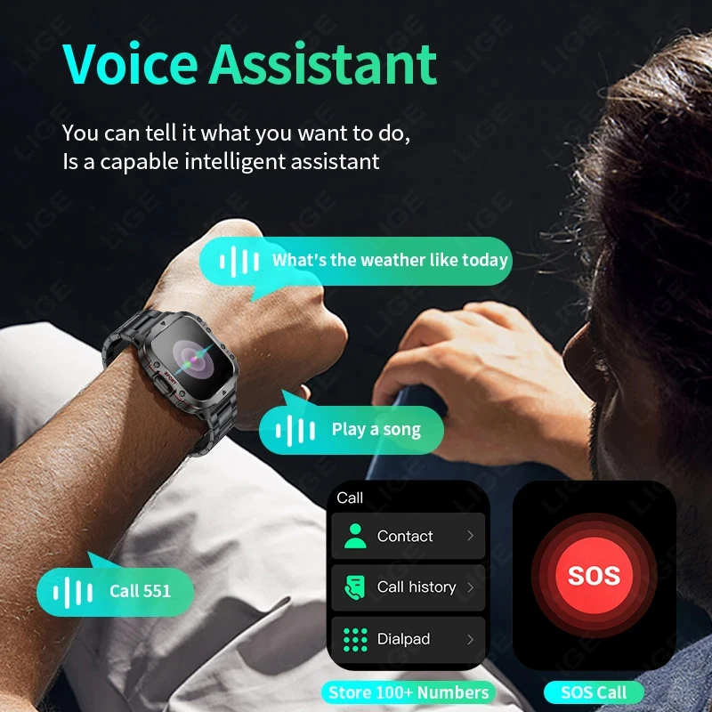 LIGE açık erkek spor akıllı sa - Smartwatch Watches Gift For Women incelemesi ve fiyatı