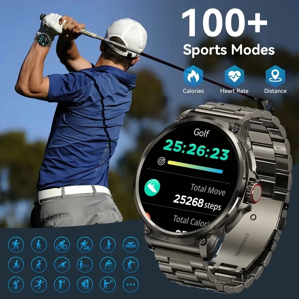 Bluetooth Çağrı 360*360 1.85 İ - Smartwatch Professional Watches For Men incelemesi ve fiyatı